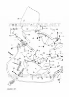 GUIDON ET CABLES pour Yamaha VP250 de 2009