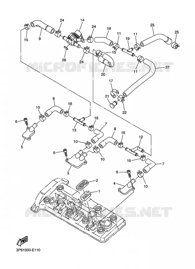 SYSTÈME D'ADMISSION D'AIR AIS Yamaha MOTO 1300 2009 FJR ABS  FJR1300A