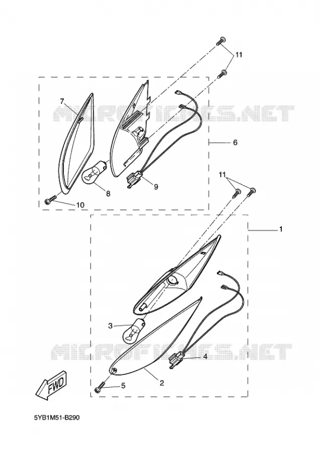 CLIGNOTANT Yamaha SCOOTER 50 2009 ROCKET  CW50RSP POWER ROCKET