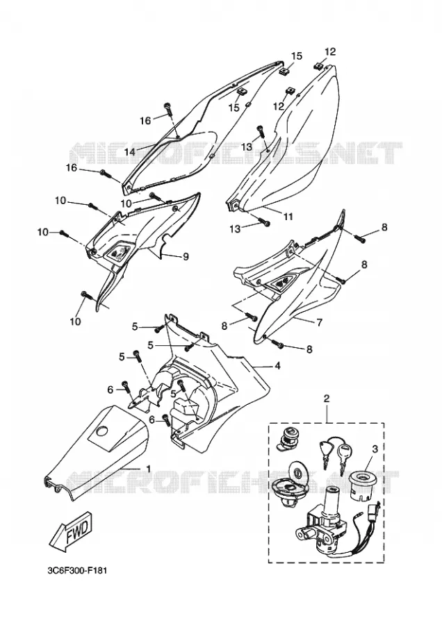 COUVERCLE LATERAL Yamaha SCOOTER 50 2009 NITRO  YQ50 NITRO