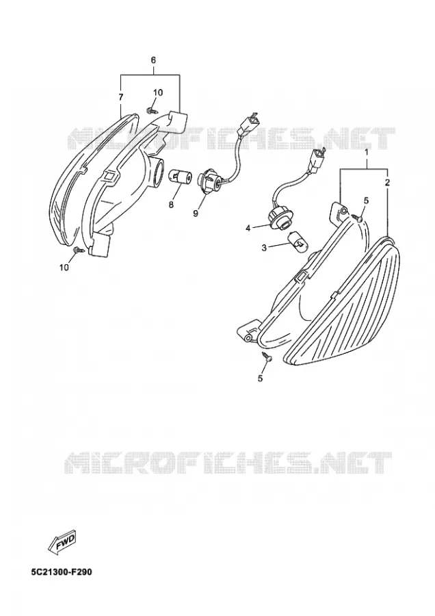 CLIGNOTANT Yamaha SCOOTER 50 2009 OVETTO 4T  YN50F OVETTO