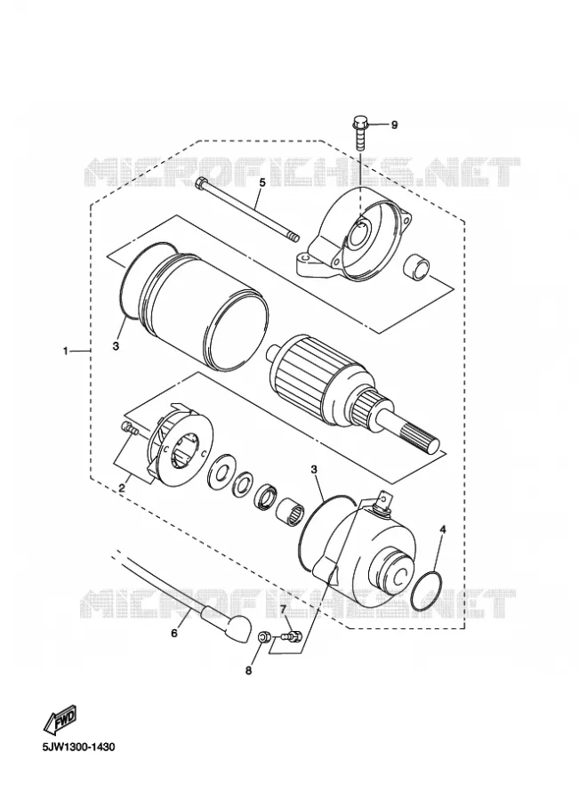 DEMARREUR Yamaha MOTO 1300 2009 FJR AS ABS  FJR1300AS