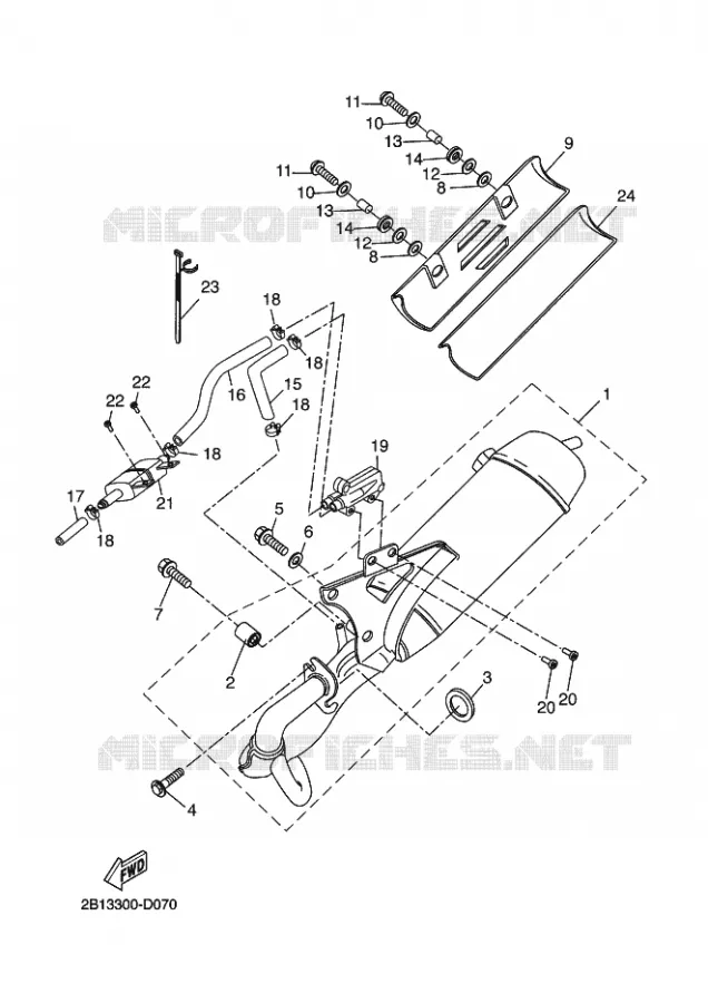 ECHAPPEMENT Yamaha SCOOTER 50 2009 SLIDER  EW50N SLIDER