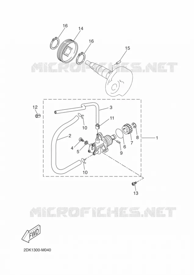 POMPE A HUILE Yamaha SCOOTER 50 2013 NEOS EASY  YN50E