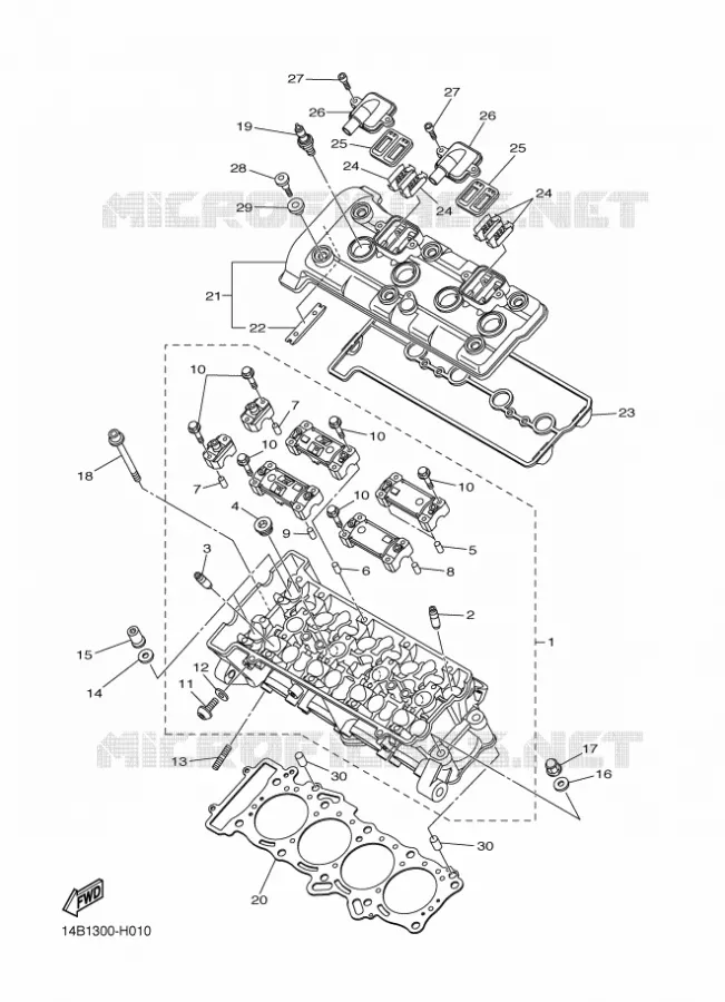 CULASSE Yamaha MOTO 1000 2009 R1  YZF-R1 R1