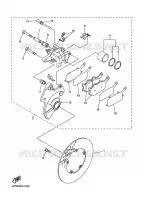 ETRIER DE FREIN ARRIERE pour Yamaha FZ6NA de 2009