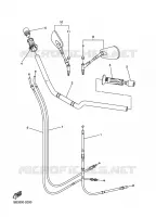 GUIDON ET CABLES pour Yamaha FZ6NA de 2009