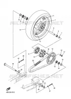 ROUE ARRIERE pour Yamaha FZ6S de 2009