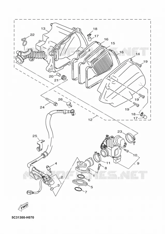 ADMISSION Yamaha SCOOTER 50 2009 OVETTO 4T  YN50F OVETTO