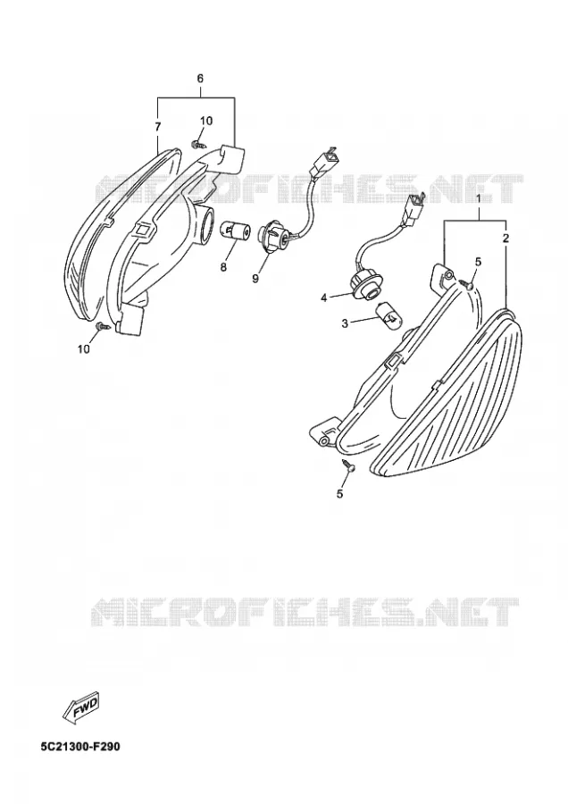 CLIGNOTANT Yamaha SCOOTER 50 2009 OVETTO 4T  YN50F OVETTO