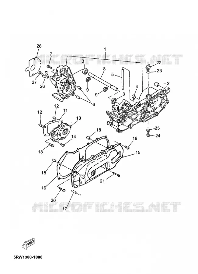 CARTER MOTEUR Yamaha SCOOTER 50 2010 JOG  CS50 JOG R