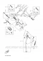 SUPPORT / REPOSE PIEDS pour Yamaha DT50RSM DT50X de 2010