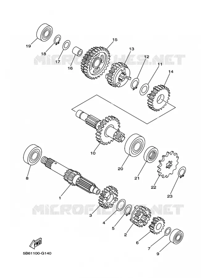 TRANSMISSION Yamaha MOTO 110 2010 TTR  TT-R110E
