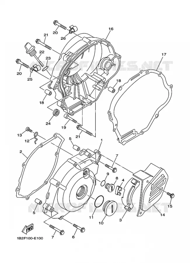 CARTER - MOTEUR 1 Yamaha MOTO 125 2010 TTR  TT-R125LWE