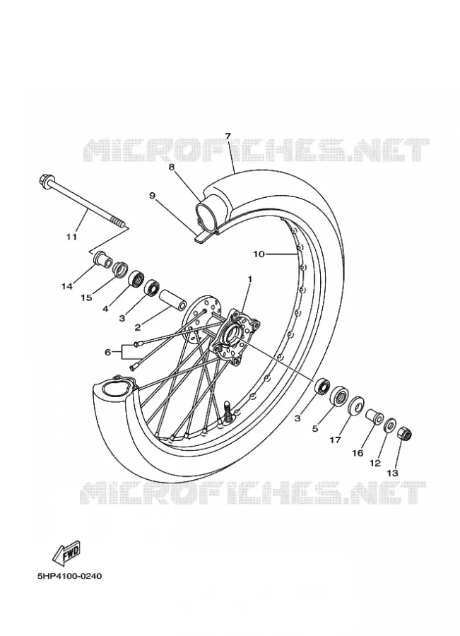ROUE AVANT 2 Yamaha MOTO 125 2010 TTR  TT-R125LWE