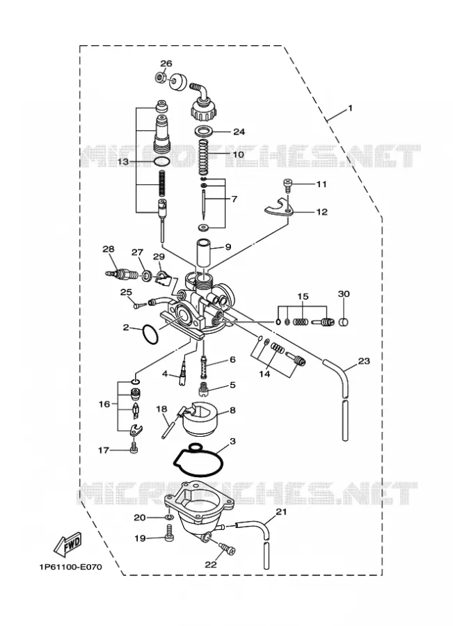 CARBURATEUR Yamaha MOTO 50 2010 TTR  TT-R50E