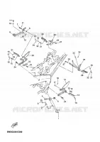 SUPPORT / REPOSE PIEDS pour Yamaha TZR50 de 2010