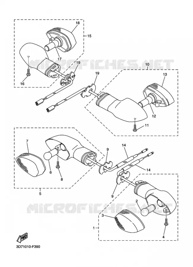 CLIGNOTANT Yamaha MOTO 250 2010 WRR  WR250R