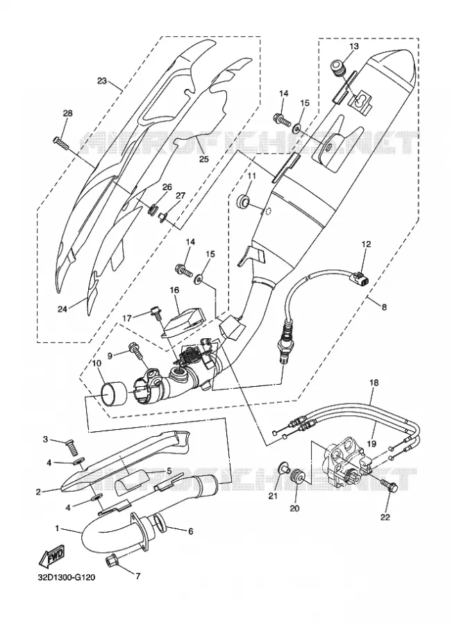 ECHAPPEMENT Yamaha MOTO 250 2010 WRR  WR250R