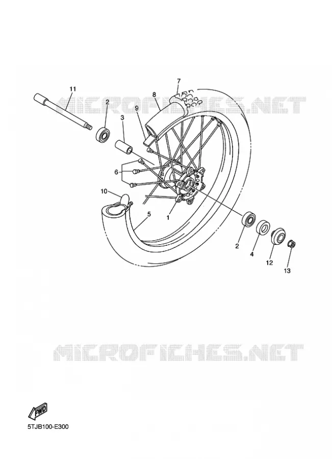 ROUE AVANT Yamaha MOTO 450 2010 WRF  WR450F