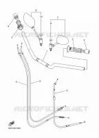 GUIDON ET CABLES pour Yamaha XJ6 N de 2010