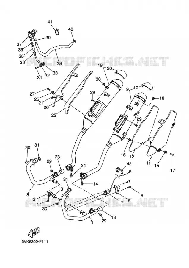 ECHAPPEMENT Yamaha MOTO 660 2010 XTR  XT660R
