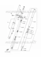 FOURCHE pour Yamaha YBR 125 de 2010