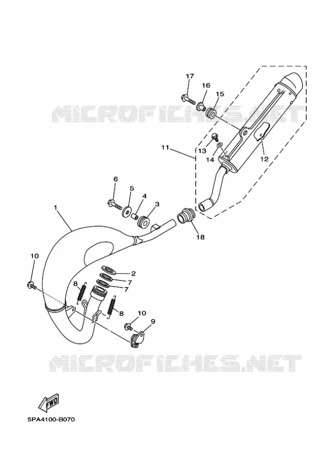 ECHAPPEMENT Yamaha MOTO 85 2010 YZ  YZ85