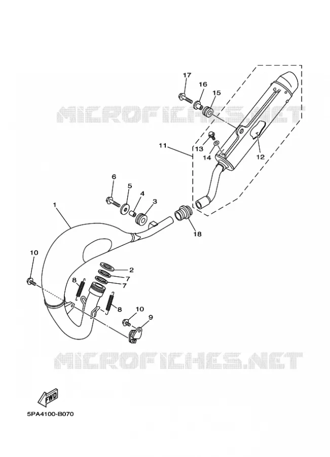 ECHAPPEMENT Yamaha MOTO 85 2010 YZ  YZ85LW