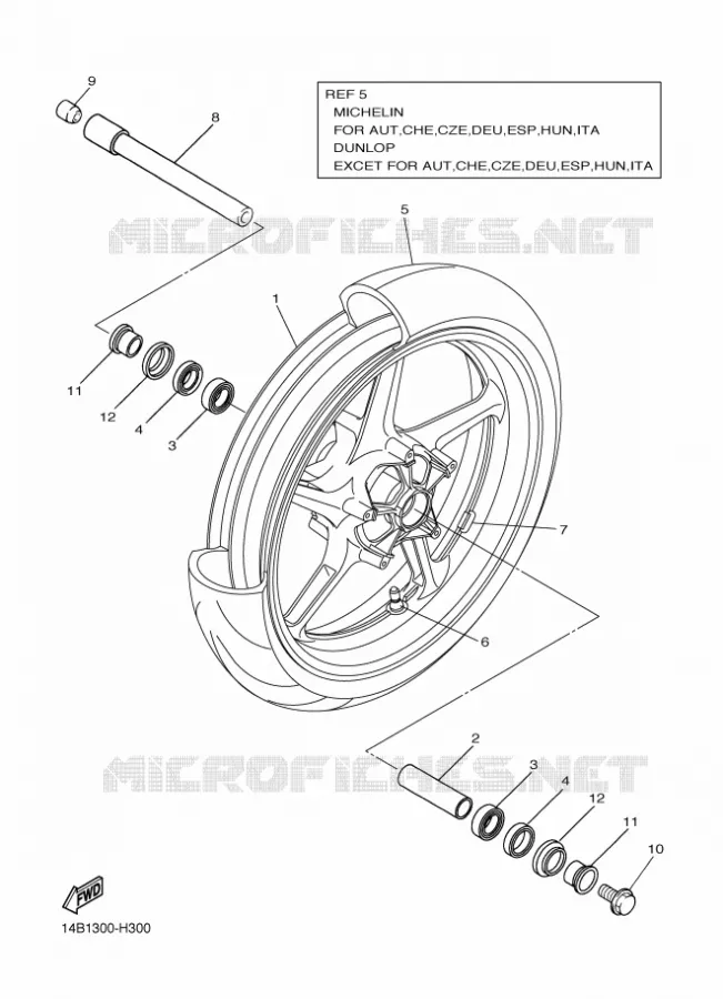 ROUE AVANT Yamaha MOTO 1000 2010 R1  YZF-R1