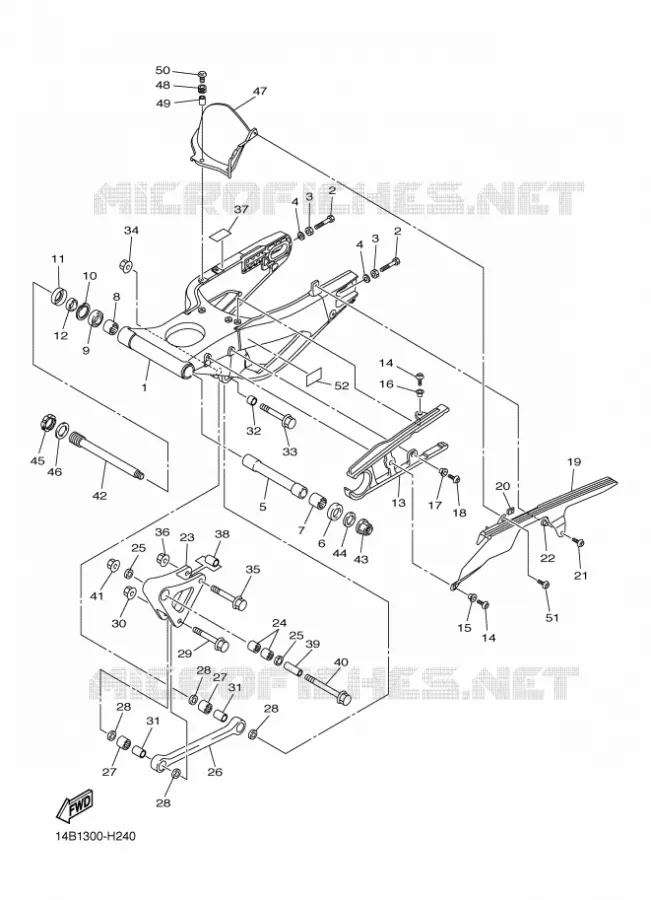 BRAS ARRIERE Yamaha MOTO 1000 2010 R1  YZF-R1