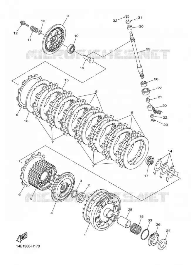 EMBRAYAGE DE DEMARREUR Yamaha MOTO 1000 2010 R1  YZF-R1