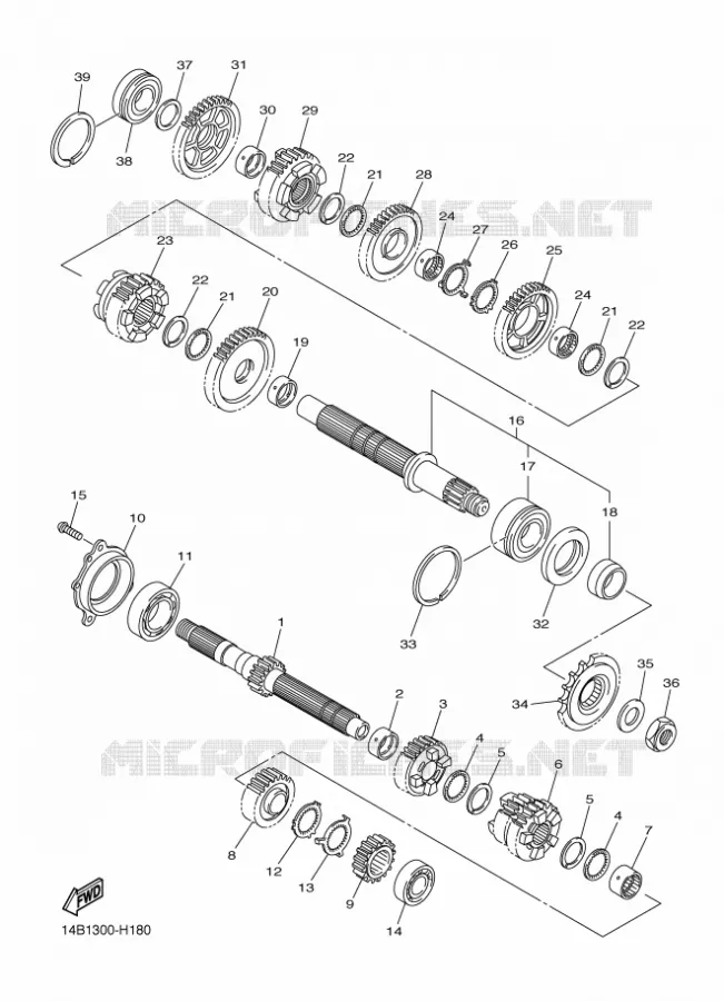 TRANSMISSION Yamaha MOTO 1000 2010 R1  YZF-R1