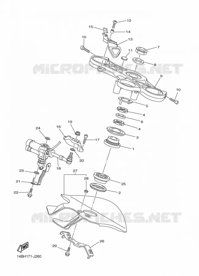 DIRECTION Yamaha MOTO 1000 2010 R1  YZF-R1 R1