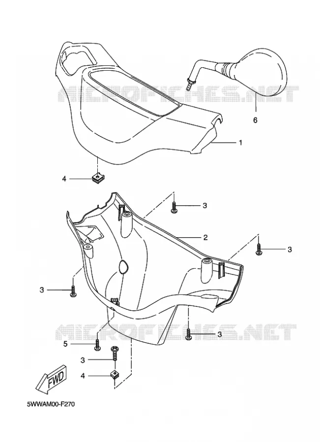 CARENAGES 1  Yamaha SCOOTER 50 2011 BOOSTER  CW50