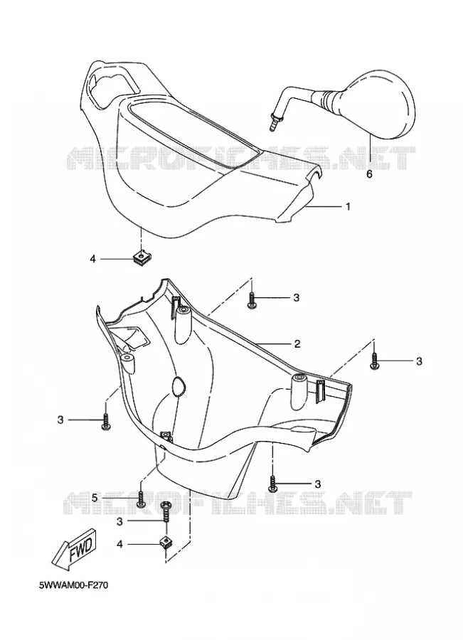 CARENAGES 1  Yamaha SCOOTER 50 2011 BOOSTER  CW50