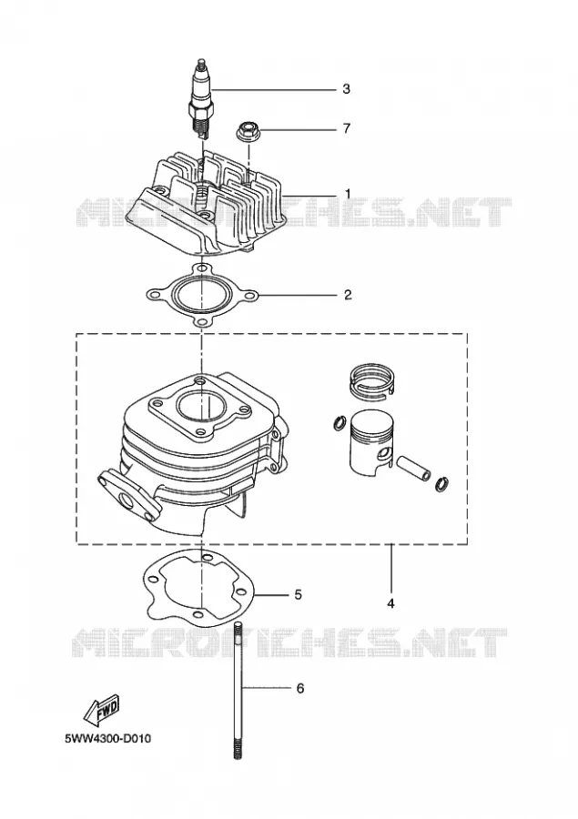 CYLINDRE Yamaha SCOOTER 50 2011 BOOSTER  CW50