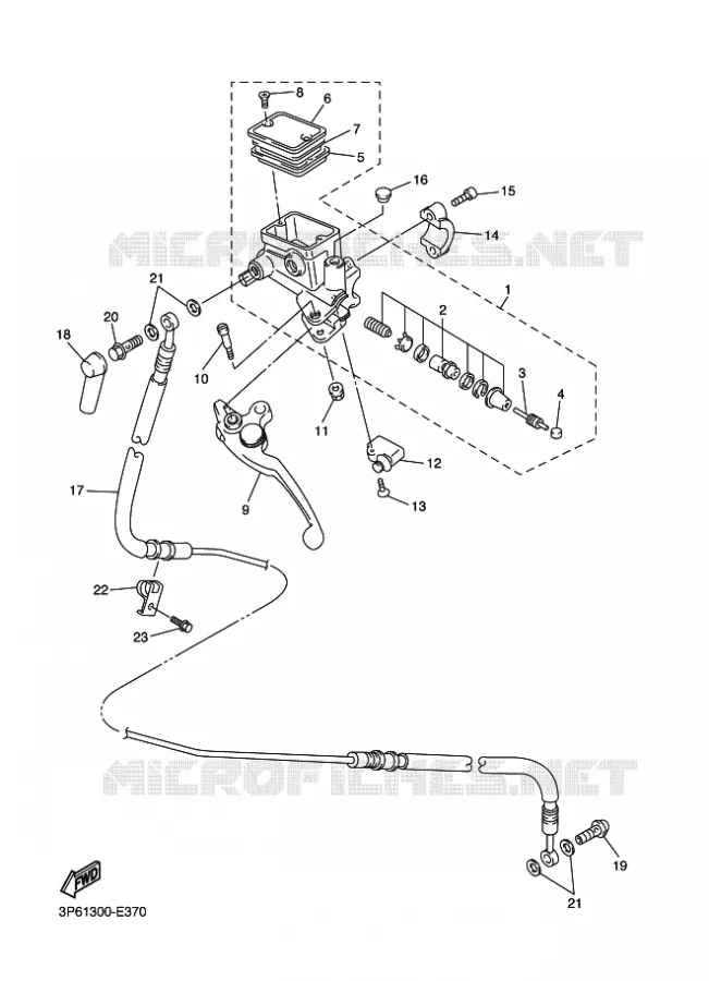 MAITRE CYLINDRE D'EMBRAYAGE Yamaha MOTO 1300 2011 FJR ABS  FJR1300A