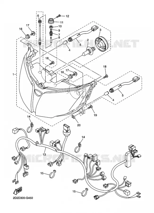 PHARE  Yamaha MOTO 1300 2011 FJR AS ABS  FJR1300AS