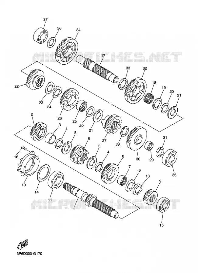 TRANSMISSION Yamaha MOTO 1300 2011 FJR AS ABS  FJR1300AS