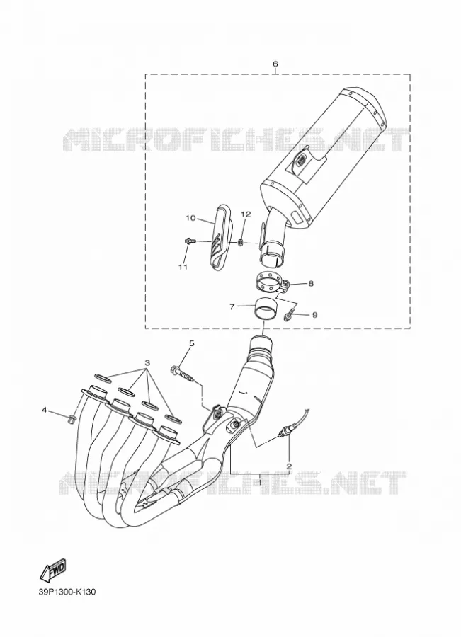 ECHAPPEMENT Yamaha MOTO 800 2011 FZ8  FZ8-N