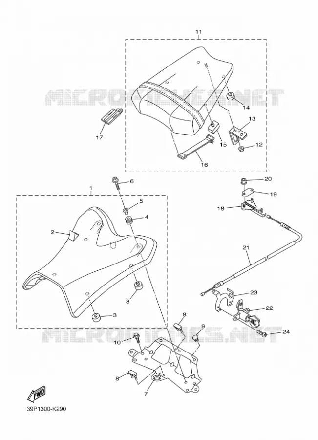SELLE Yamaha MOTO 800 2011 FZ8 ABS  FZ8-NA