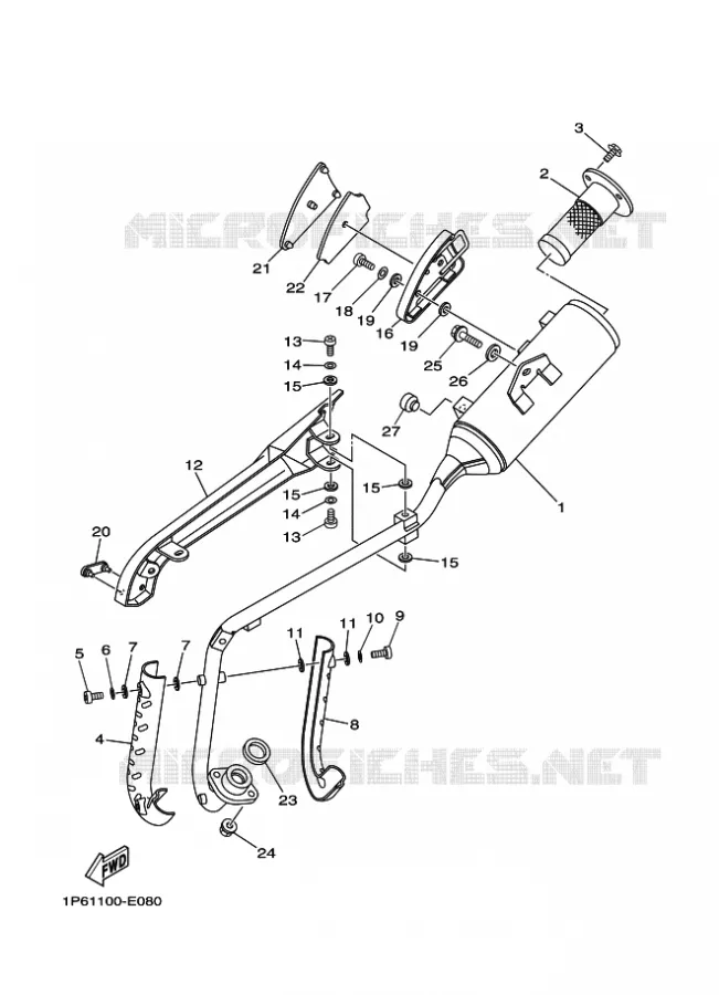 ECHAPPEMENT Yamaha MOTO 50 2011 TTRE  TT-R50E