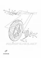 ROUE ARRIERE pour Yamaha TZR50 de 2011