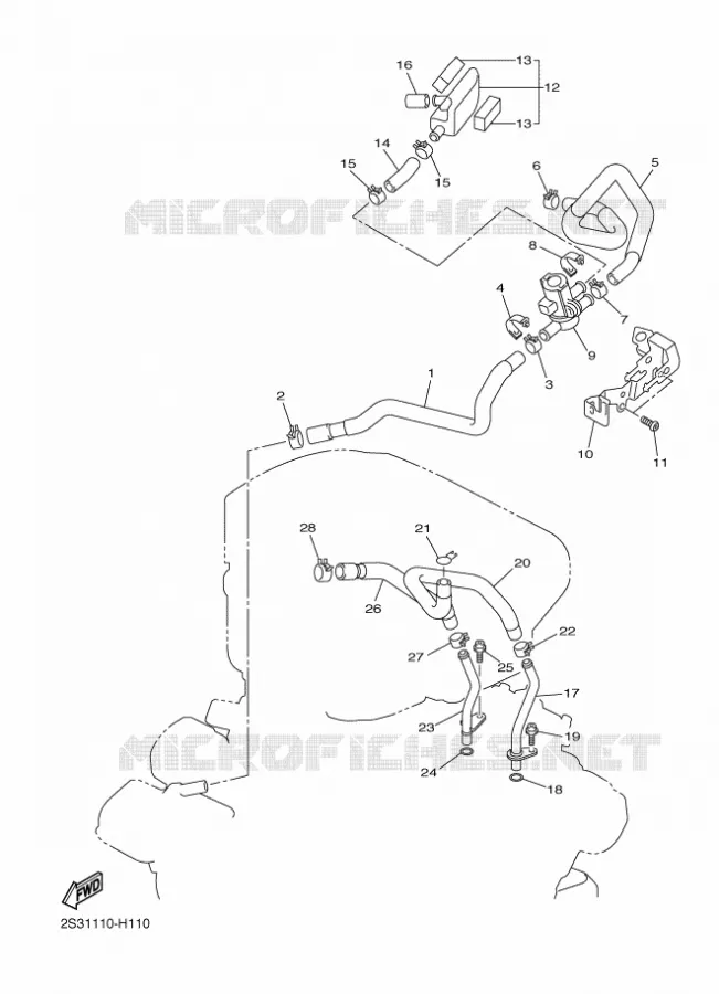 SYSTÈME D'ADMISSION D'AIR AIS Yamaha MOTO 1700 2011 VMAX  VMX17