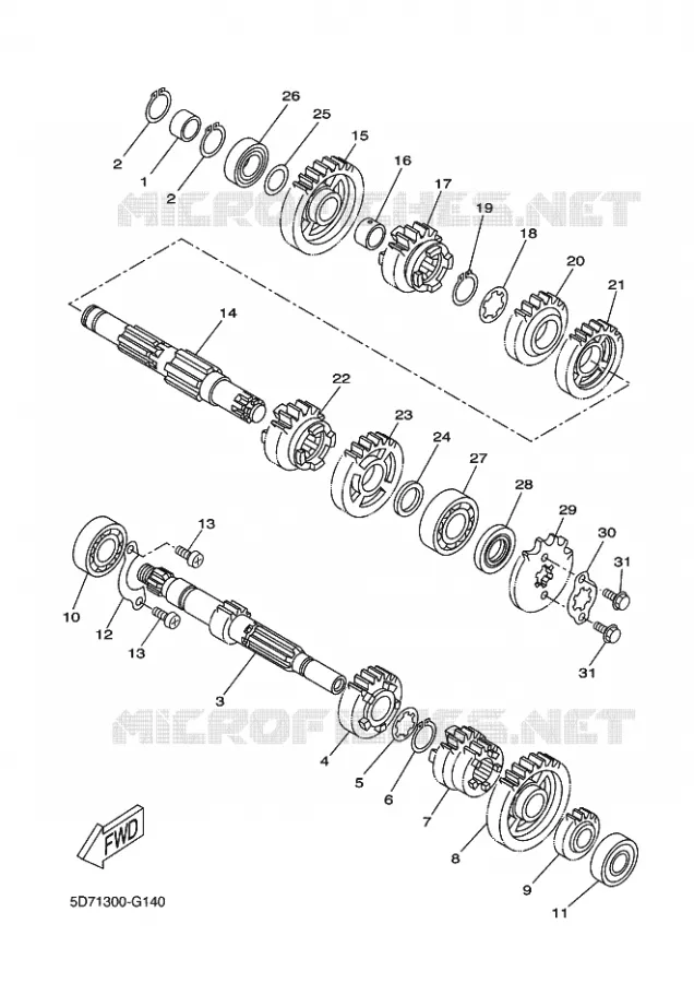 TRANSMISSION Yamaha MOTO 125 2011 WR-R  WR125R