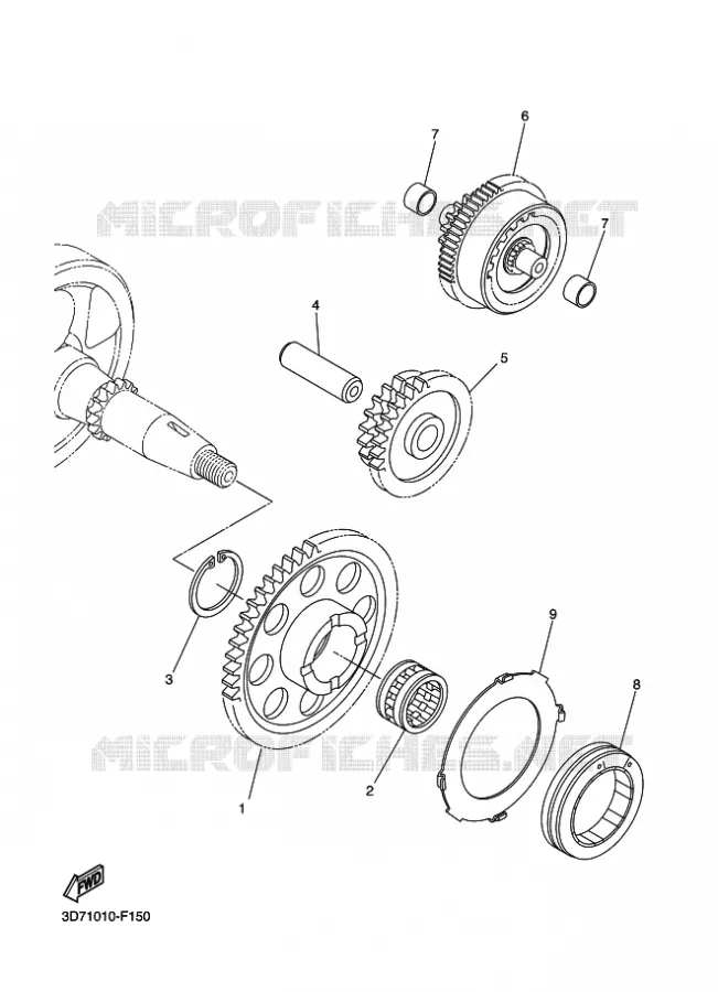 EMBRAYAGE DE DEMARREUR Yamaha MOTO 250 2011 WR-R  WR250R