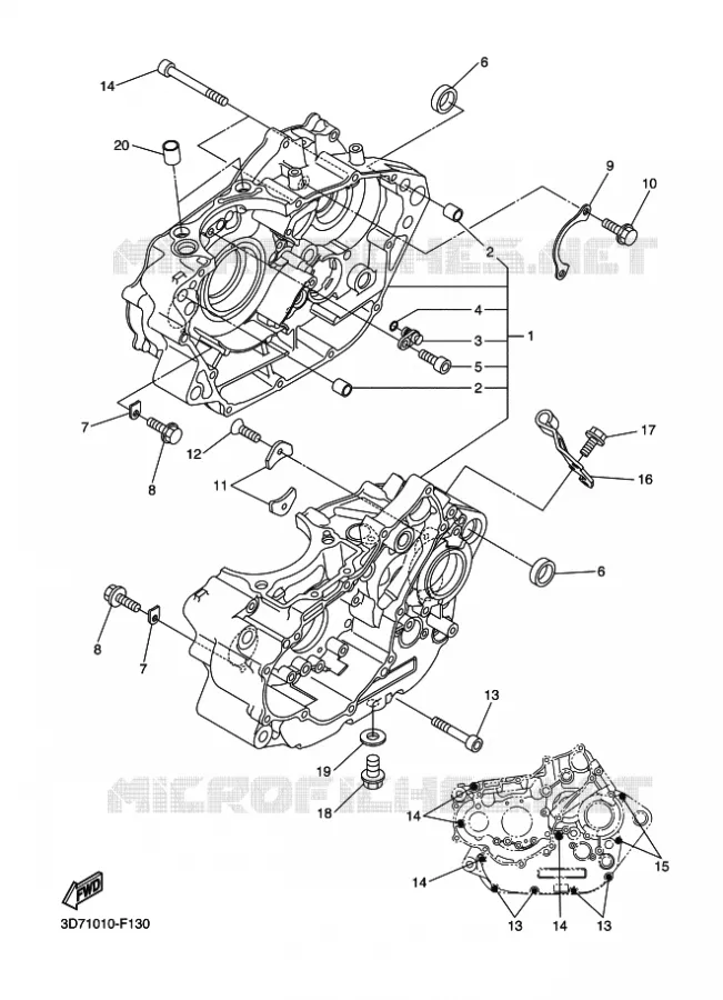 CARTER MOTEUR Yamaha MOTO 250 2011 WR-R  WR250R