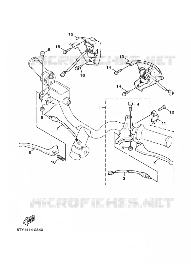 COMMODO / LEVIER Yamaha SCOOTER 125 2011 CYGNUS  XC125