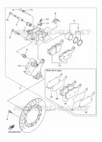 ETRIER DE FREIN ARRIERE pour Yamaha DIVERSION 600 F de 2011